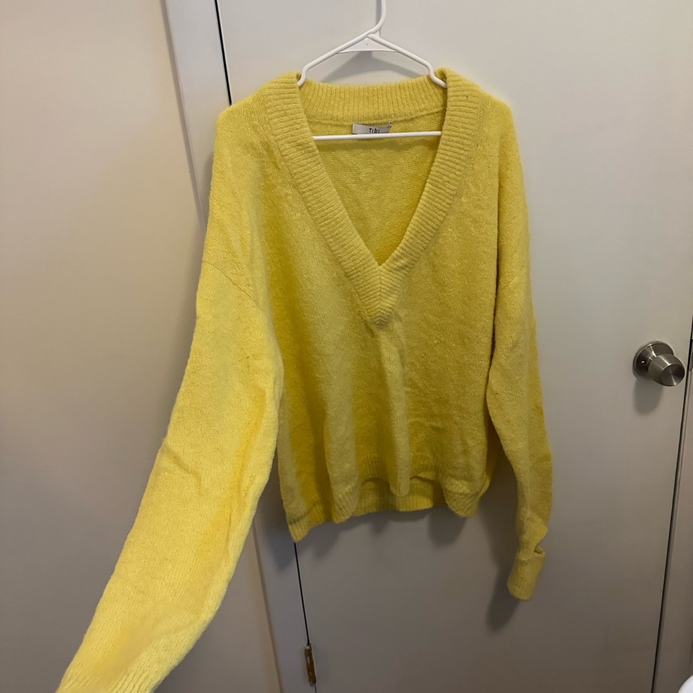 Tibi Alpaca Yellow Sweater